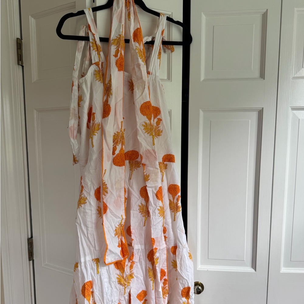 Victoria Dunn Orange and White Floral Dress